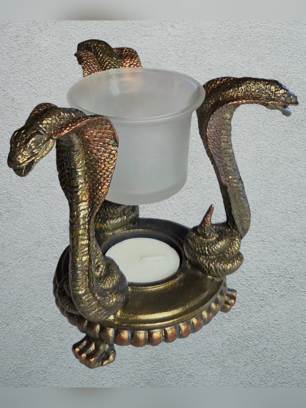 OOAK Triple Cobra Wax Melt Candle Decor Halloween